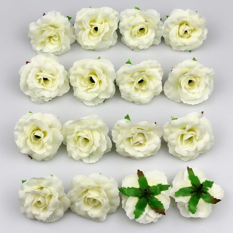 100X mini Silk Roses Heads Single Tone Artificial Silk Etsy