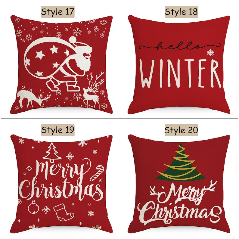 Farmhouse Christmas Pillow Cover Etsy