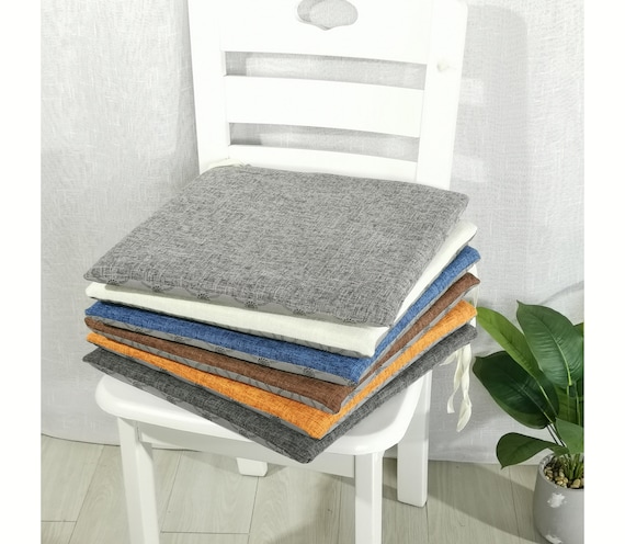 Linen Square Seat Cushion 16 18 20 Non Slip Australia Linen Square Seat Cushion 16 18 20 Non, Non Slip Chair Cushions Au