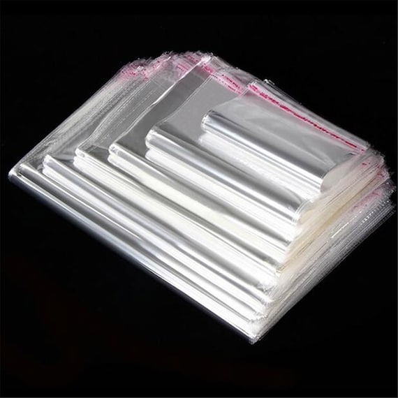 Bags Transparent Cellophane Self Adhesive 3.5/"x8/" OPP Resealable Cello 100-PCS