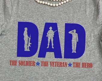 Dad SVG / Soldier SVG File / Fathers Day SVG / Military Svg Cut Files / Army Svg / Veteran Svg / Svg Files for Cricut / Silhouette