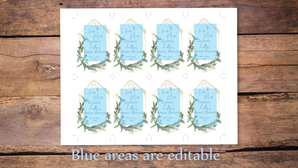 Editable Bridal Shower Template Set. Electronic and Printable - Etsy