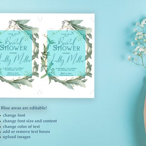 Editable Bridal Shower Template Set. Electronic and Printable - Etsy