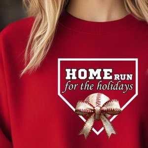 Baseball Christmas SVG, Baseball Christmas Design, Baseball Gifts for Mom, Christmas Baseball Shirt, Christmas Baseball Svg, Png, Home Run