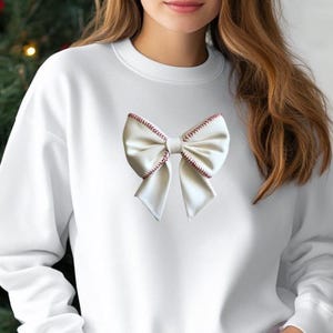 Baseball Christmas Bow, Baseball Christmas Bow, Baseball Christmas Clipart, Christmas Baseball Sweater, Christmas Baseball Png, Baseball SVG