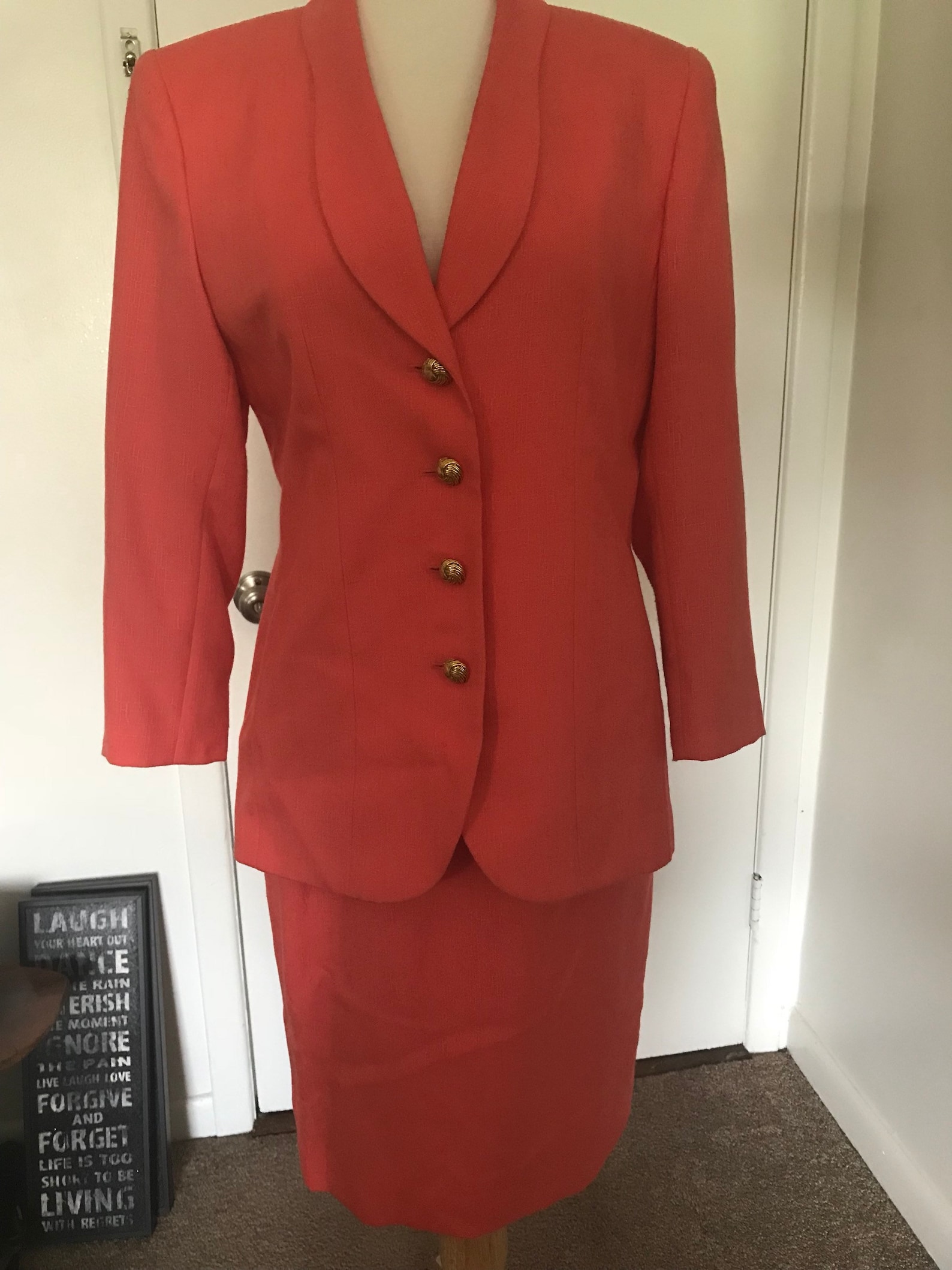 Vintage 80's Salmon Suit 8P Etsy