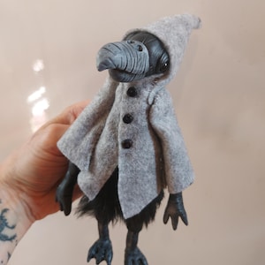 crow art doll