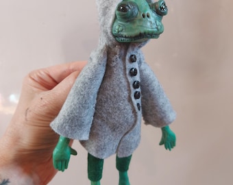Frog art doll