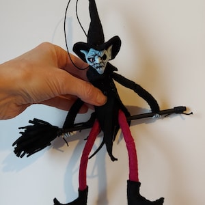 Hanging witch doll decoration