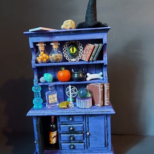 Dollhouse Miniature witchy Cabinet of Curiosities, made to order, contents may vary