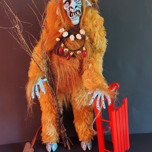 Christmas Krampus folklore art doll