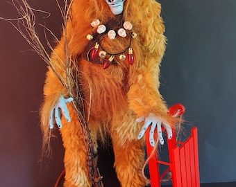 Christmas Krampus folklore art doll