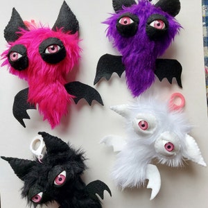 fluffy bat keychain/bag decoration