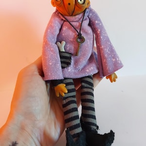 Halloween pumpkin art doll