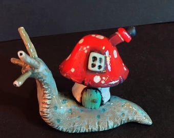 whimsical snail sculpture