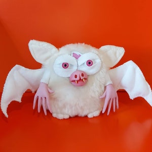Upcycled Albino Furby Plushie