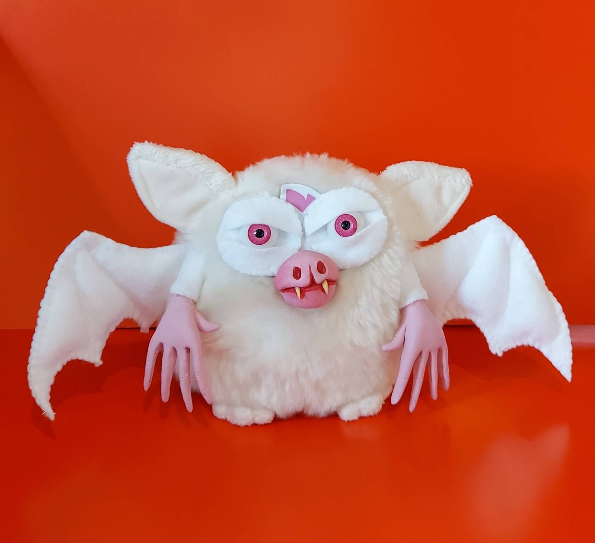 Upcycled Albino Furby Plushie