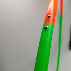 UV Red, UV Green, White Moonstone 4 Piece Sectional Travel Hula Hoop