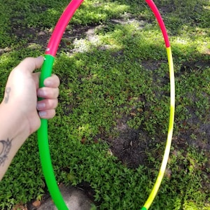 UV Pink, UV Green, & UV Yellow 3 Piece Bare Sectional Travel Hula Hoop