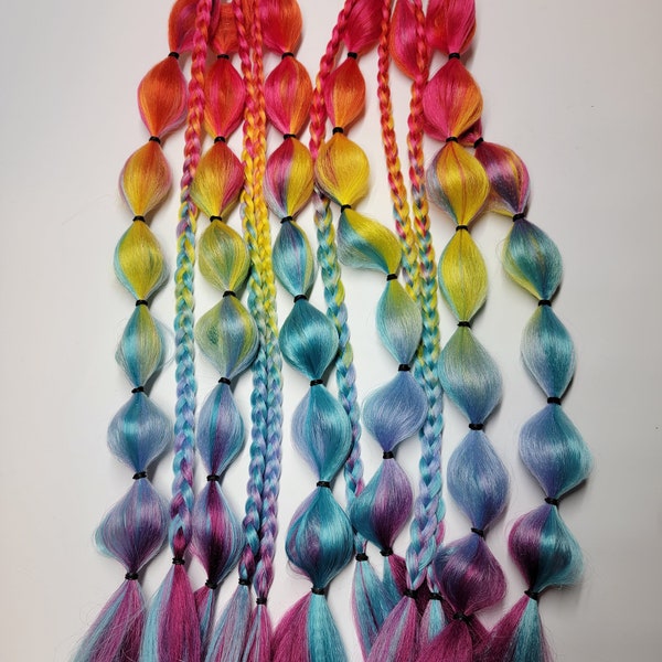 Aurora Festival Braid Tie In's / Concert Hair / Rave Hair
