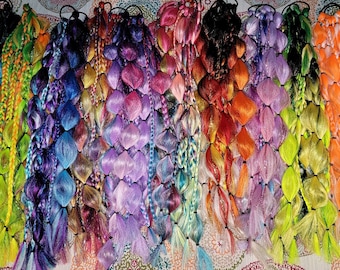 Rave Hair Ties/ Hair Extensions/ festival braids/ festival hair/ concert hair