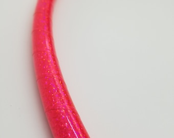 Florescent Pink Glitter Taped Hoop