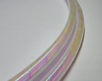 Rosa pärlemorskimrande tejpad hula hoop