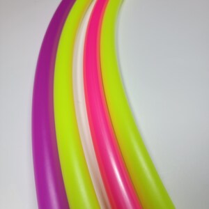 UV Fuchsia, UV Coconut Lime, UV Yellow, Blossom Pink 4 Piece Sectional Travel Hula Hoop