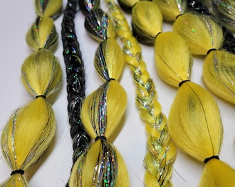 Festival/rave/pride Hair Extension (2x Ponytails, Tie-in  display picture 3