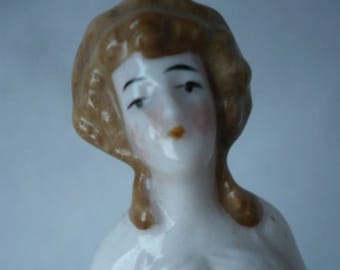 Half Doll figurine, antique, Vintage, porcelain, Germany