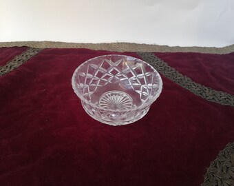 Glass bowl with geometric patterns. Vintage from Austria