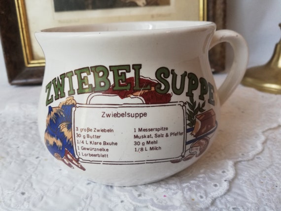 Suppentasse für Zwiebelsuppe, Vintage aus Deutschland