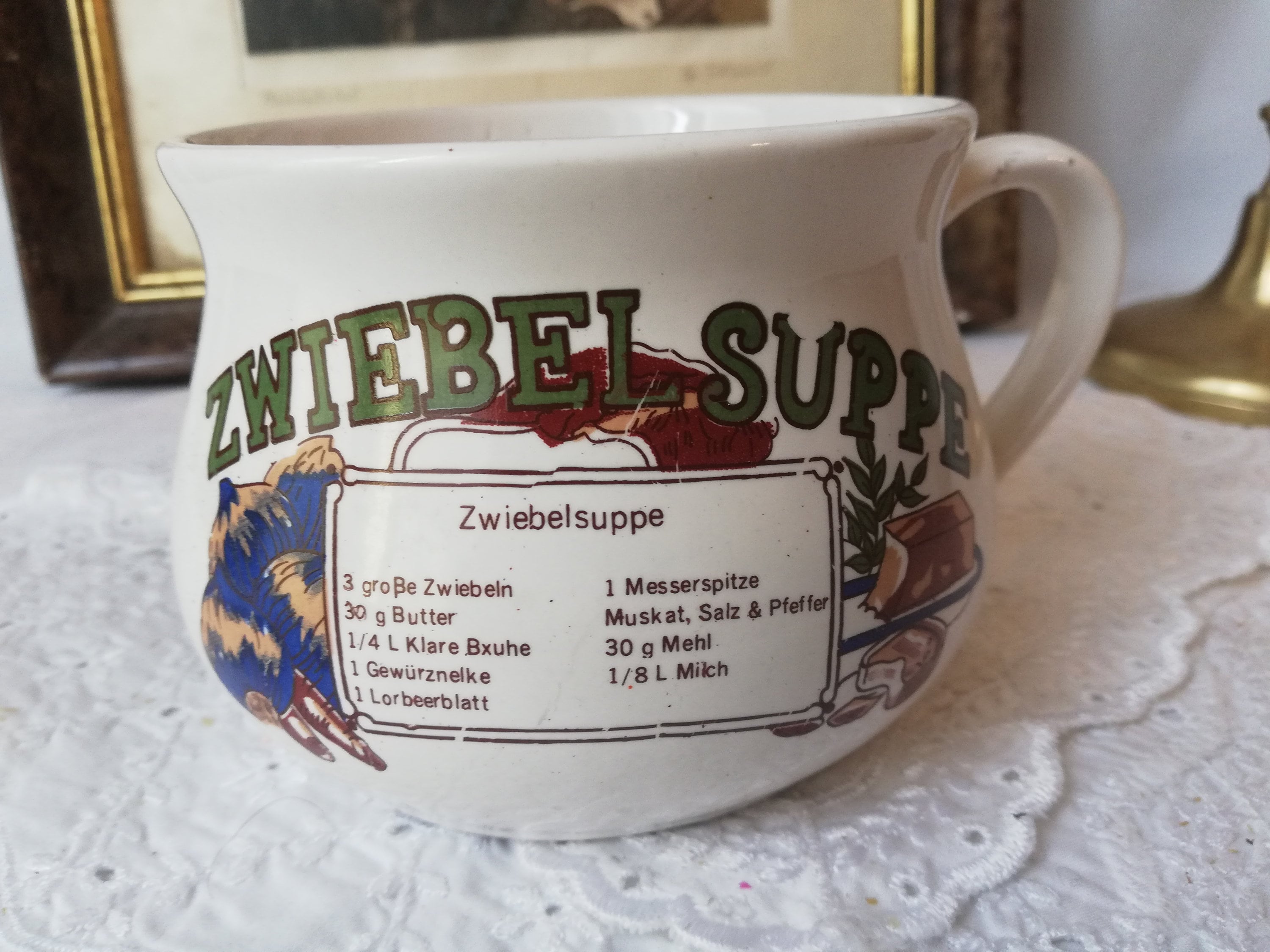 Suppentasse für Zwiebelsuppe, Vintage aus Deutschland