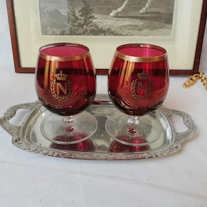 Small cognac glasses from Austria, vintage
