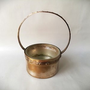 Antique candy bowl made of Alpacca silver, Art Nouveau box from Argentor, old candy box with handle made of Alpacca silver
