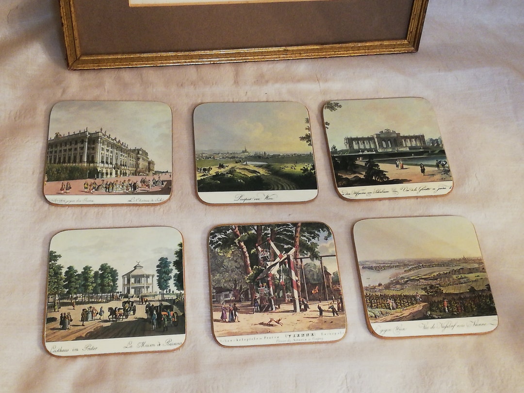 Complete Set of 6 Original PIMPERNEL Drink Coasters for Etsy