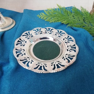 Silver-plated coaster for wine bottles, vintage from Austria