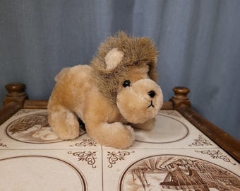 1990 年代のヴィンテージ ライオンのぬいぐるみ – 柔らかいライオンの