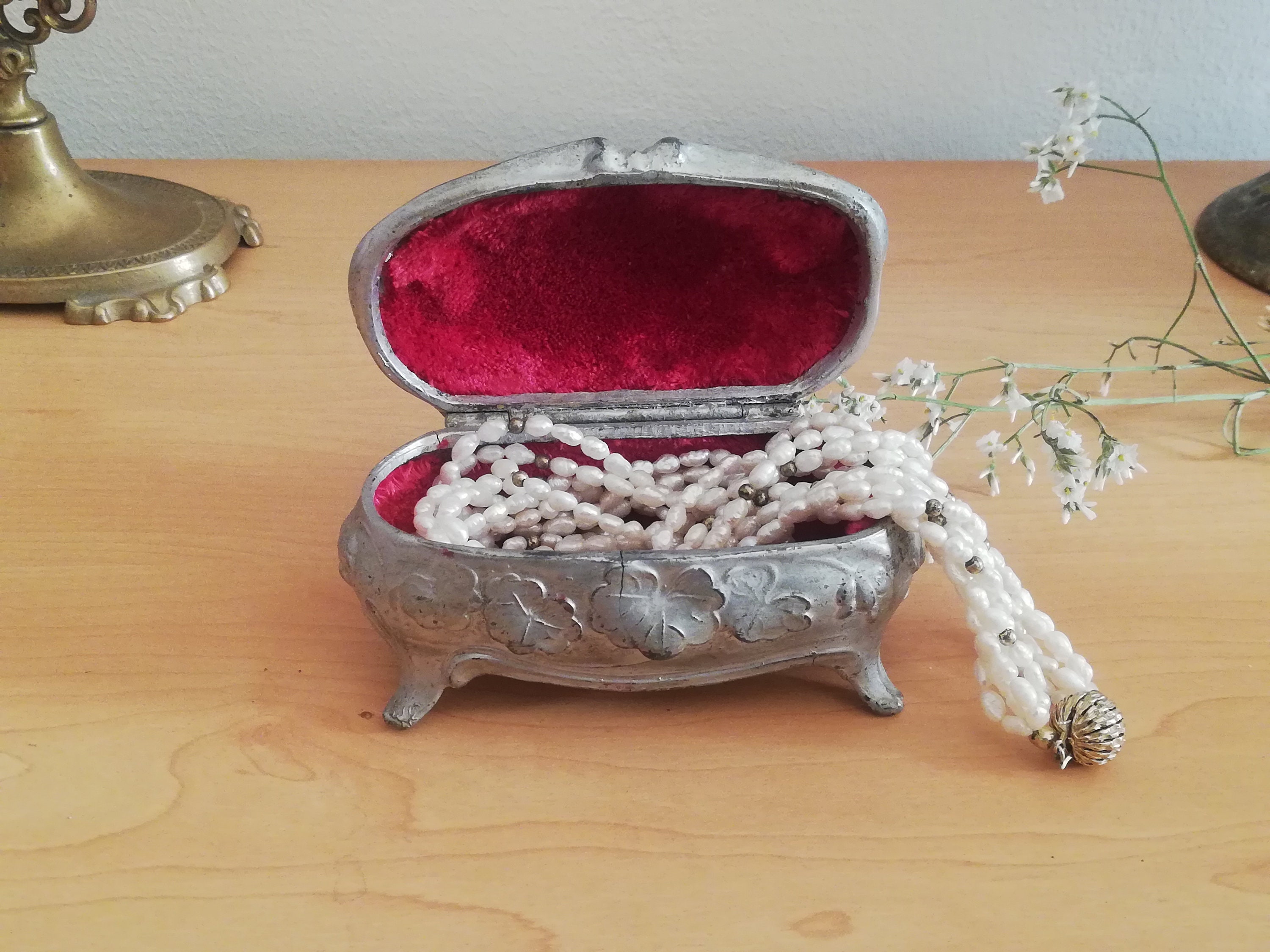 Italian Pewter Jewelry Box, Vintage - Etsy