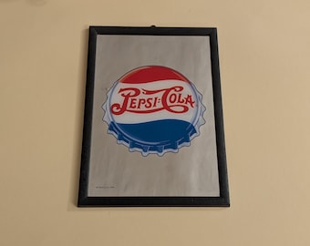 Vintage Pepsi Cola Spiegel, Werbe-Bar-Spiegel von 2006, Wanddekoration für die Männerhöhle
