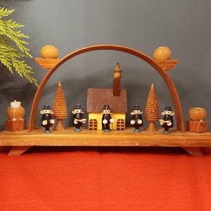 Advent candle holder from the Erzgebirge, vintage