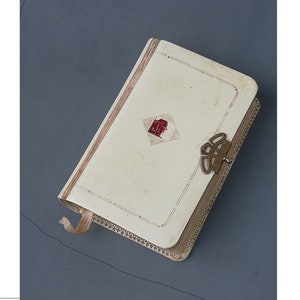Antique prayer book, gift for confirmation candidates with personal dedication