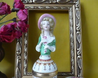 Half doll figurine, antique, vintage, porcelain, Germany