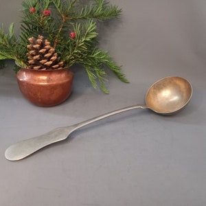 Ladle made of Alpacca silver (nickel silver) as a kitchen decoration. Vintage from Austria