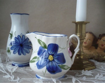 Vase + jug, set of 2 vintage, porcelain, Germany / Austria