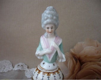 Half Doll Figurine, antique, vintage, porcelain, Germany