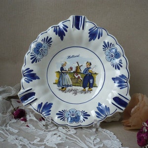 Plato decorativo, cerámica de Delft, antiguo, vintage, Holanda