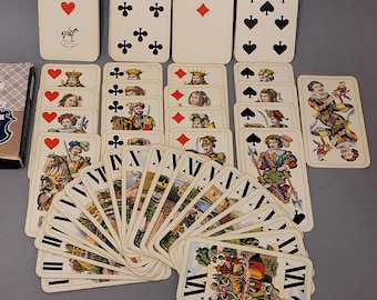 Vintage Austrian Tarock Playing Cards 1948–1950 by Piatnik Vienna