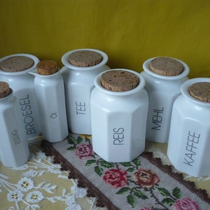 Cans for Kitchen, Vintage, antiwue, Austria