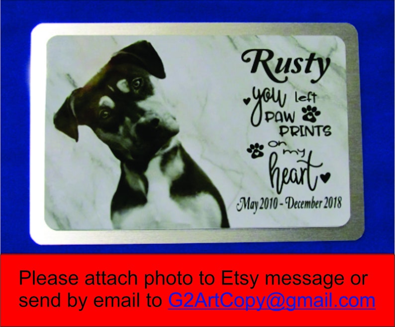 Pet Memorial Plaque Pet Memorial Engraved Plate Memorial Etsy